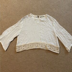 Alythea Cream Lace Hem Blouse